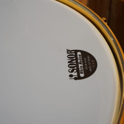 SONOR SQ2 Yellow Tribal/Ebony Heavy Beech Shell | Gold Plated Hardware | 6.5" x 14" Exotic Snare image 7