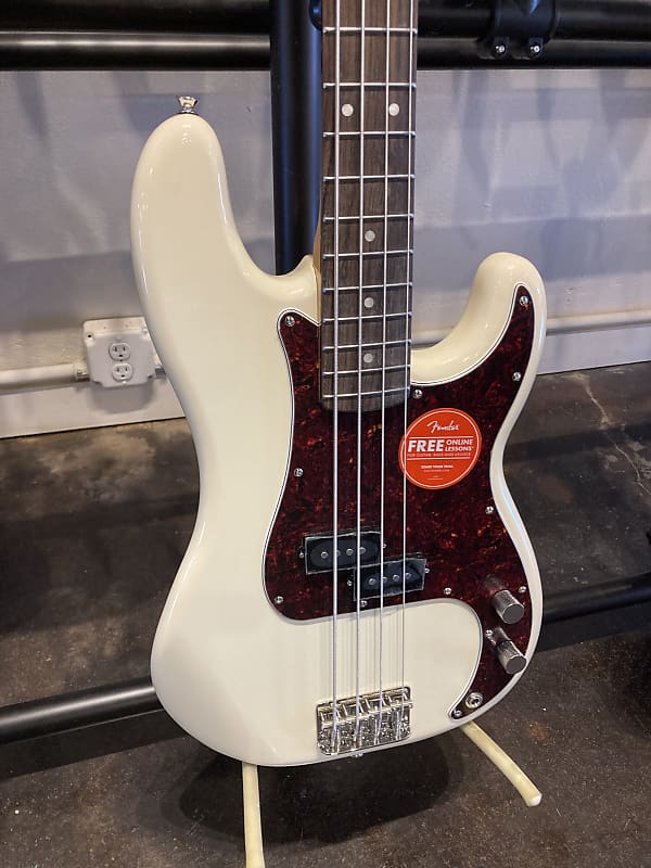 NEW Squier Precision Bass Classic Vibe ‘60s- Olympic White | Reverb