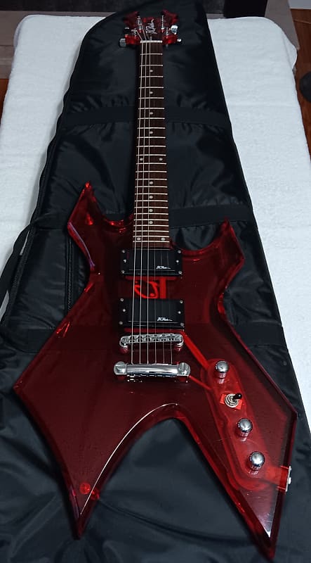 B.C. Rich Warlock Acrylic Transparent Red | Reverb