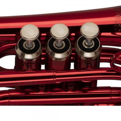 Stagg WS-TR247S ML-Bore, Brass Body Bb Pocket Trumpet w/Soft Case & Mouthpiece 7C Silver Plated image 3
