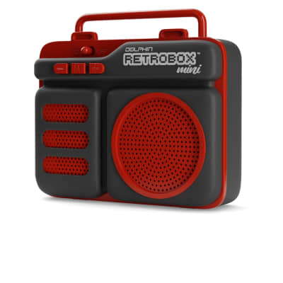 Dolphin RTX-10 Retrobox™ Mini Portable Bluetooth Radio Choose Colors - RED image 9