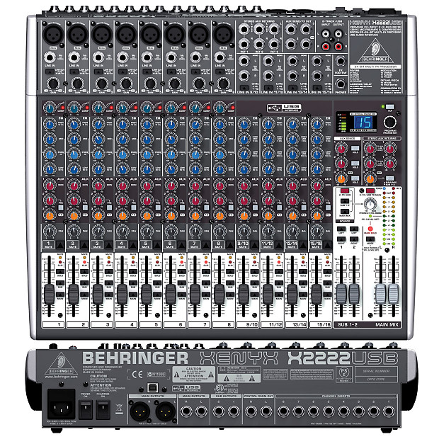 Behringer Xenyx X2222USB 22-Input Mixer with USB Interface
