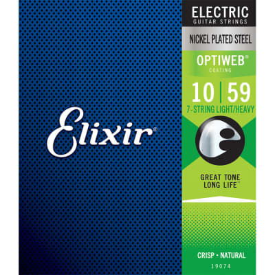 Elixir Optiweb Nickel Electric Guitar Strings 10-59 (7 String) image 2