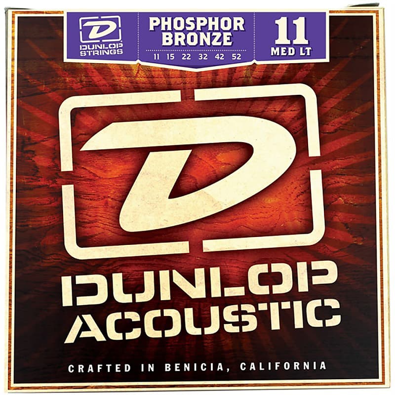 Dunlop 6CDAP1152 AG-PHB MEDLT-6/Set Acoustic Strings image 1