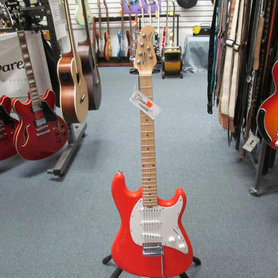Sterling by Music Man  Cutlass SSS Electric Guitar Fiesta Red image 3
