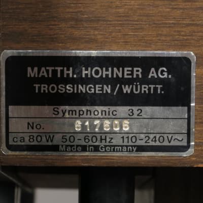 Hohner Symphonic 32 rare vintage organ + tube amp + legs + pedal + manuals image 19
