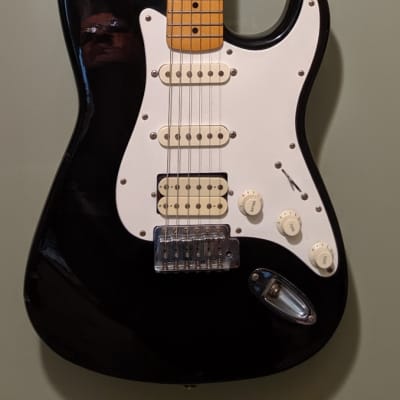 Squier By Fender Stratocaster 1993 HSS Black W New Gigbag. Made In Korea, MIK - VN Serial Number. Frets Leveled. image 5