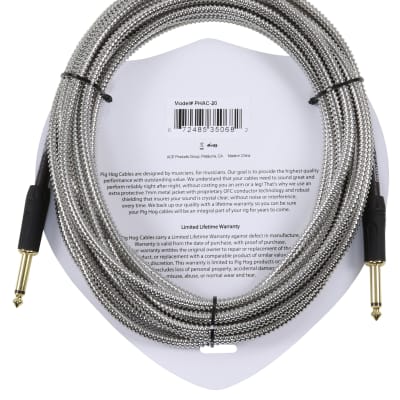 Pig Hog "Armor Clad" 20' Straight / Straight Instrument Cable PHAC-20 image 2