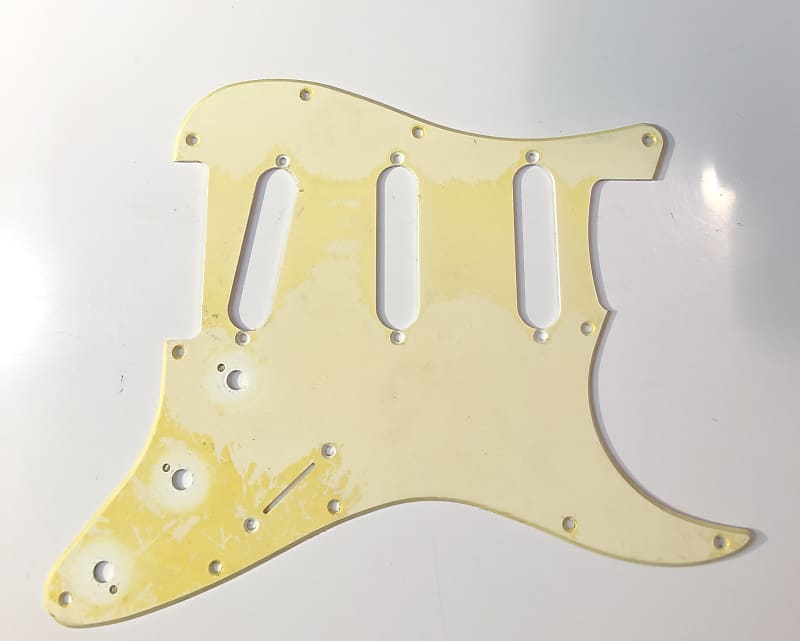 Stratocaster Style Single Layer Pickguard Cream | Reverb