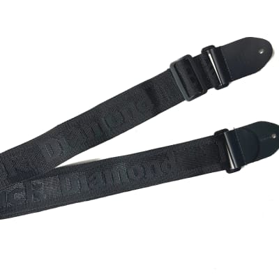 Black Diamond Guitar Strap - Polypro Leather Ends Black for sale