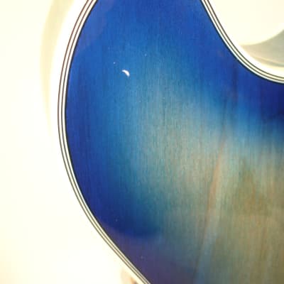D'Angelico DAPDCBLBCSCBEX Premier Series DC Boardwalk Semi-Hollow Electric Guitar, Blue Burst image 6