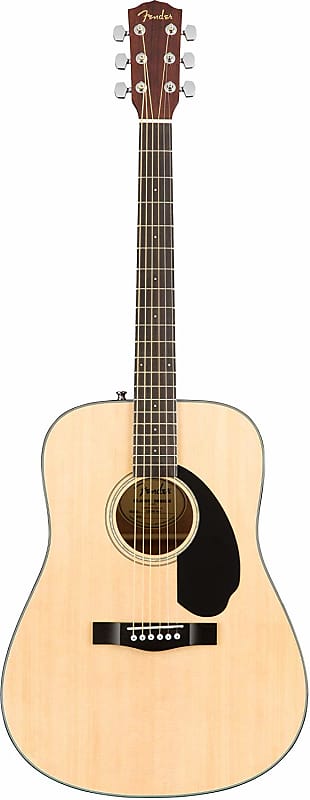 Fender CD-60S Solid Top Dreadnought Acoustic Guitar - Natural image 1