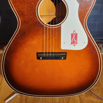 Vintage Barclay Acoustic Guitar 1969 Sunburst image 7