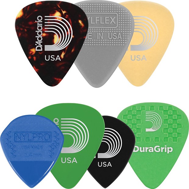 D'Addario 1XVP4-5 Assorted Guitar Picks - Medium (5-Pack) image 1