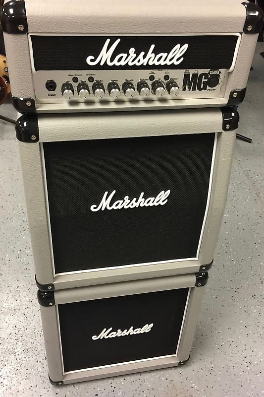 Marshall MG15 HFX LEAD MG 15 Watt Guitar Head Cabs Amp Amplifier MINI MICRO  Stack Vintage SILVER