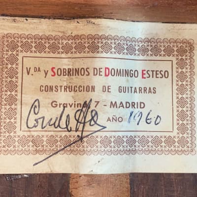 Viuda y Sobrinos de Domingo Esteso 1960 "Angel Munoz Molinero" - Hermanos Conde "Negra" - fine Spanish guitar + video! image 14