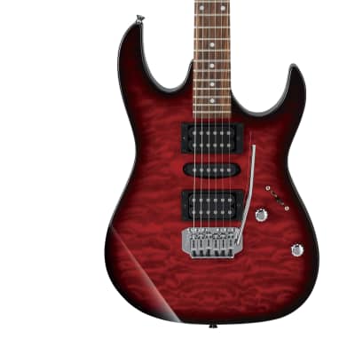 IBANEZ GRX70QA-TRB E-Gitarre in Transparent Red Burst for sale