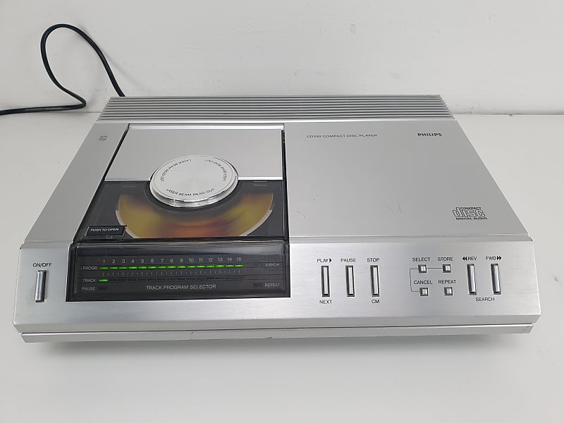 Philips CD100 CD player - Made in Holland- Serviced  			