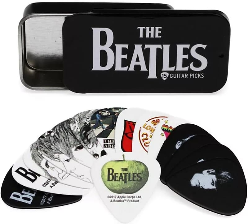 D'Addario Beatles Signature Guitar Pick Tins Logo 15 picks image 1