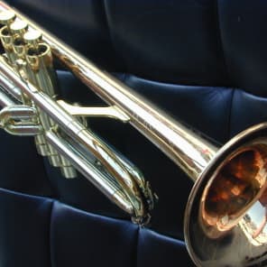 Heavy larger 5 5/8" Bell Rose Brass Trumpet Full Engrave image 4