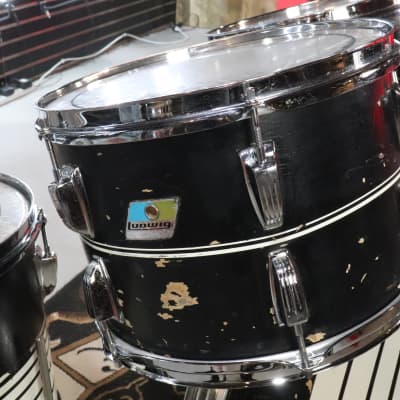 Ludwig Hollywood Black Lacquer 4pc Drum Kit Set 12/13/16/20" Vintage 1970's image 7