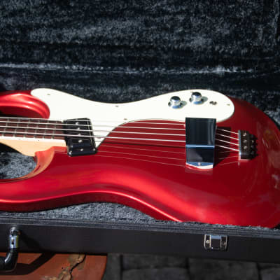 Classic 1990's Mosrite  Ventures Model '64 Vintage Reissue Bass - Candy Apple Red - Made In Japan image 10