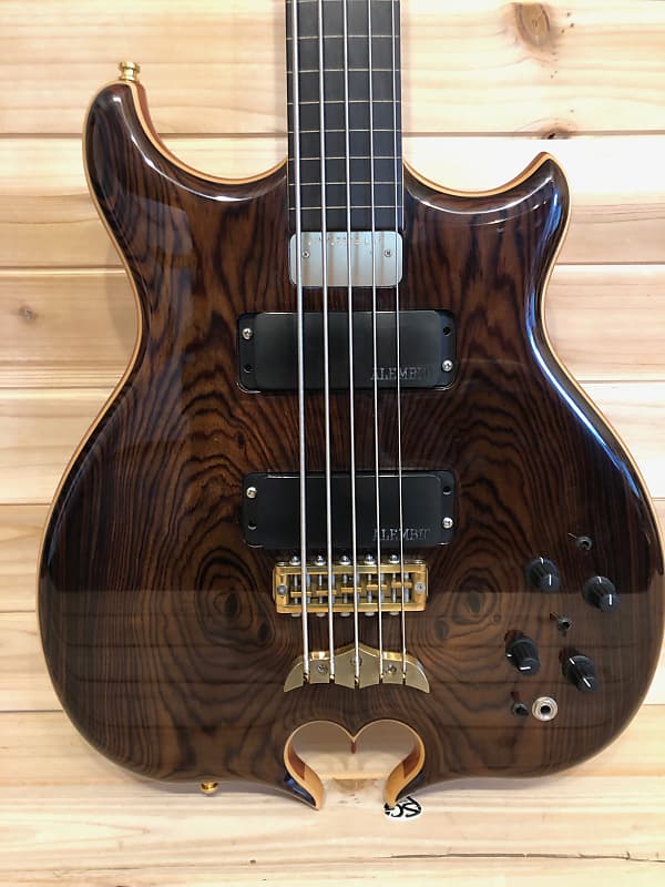 Alembic Mark King Deluxe Custom Lined Fretless 5 string Bass 2002 CocoBolo LED's image 1