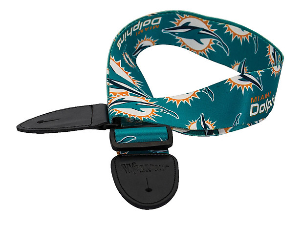 Woodrow Miami Dolphins Guitar Strap image 1