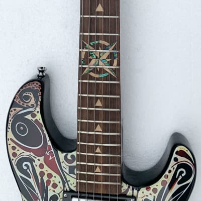 Lindo Sahara Electric Guitar | Nautical Star 12th Fret Inlay - Graphic Art Finish | 20th Anniversary Special Edition image 12