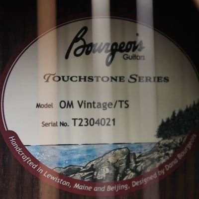 Bourgeois Touchstone Series OM Vintage/TS Acoustic Guitar, Natural image 7