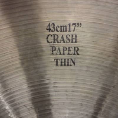 Istanbul Cymbals Mehmet 17" Paperthin 17" Crash Cymbal (Hollywood, CA) image 3