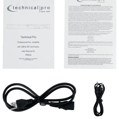 Technical Pro PRE50 2-Ch Rechargeable Pre-Amplifier Pre-Amp USB/SD Preamp+Cables image 8