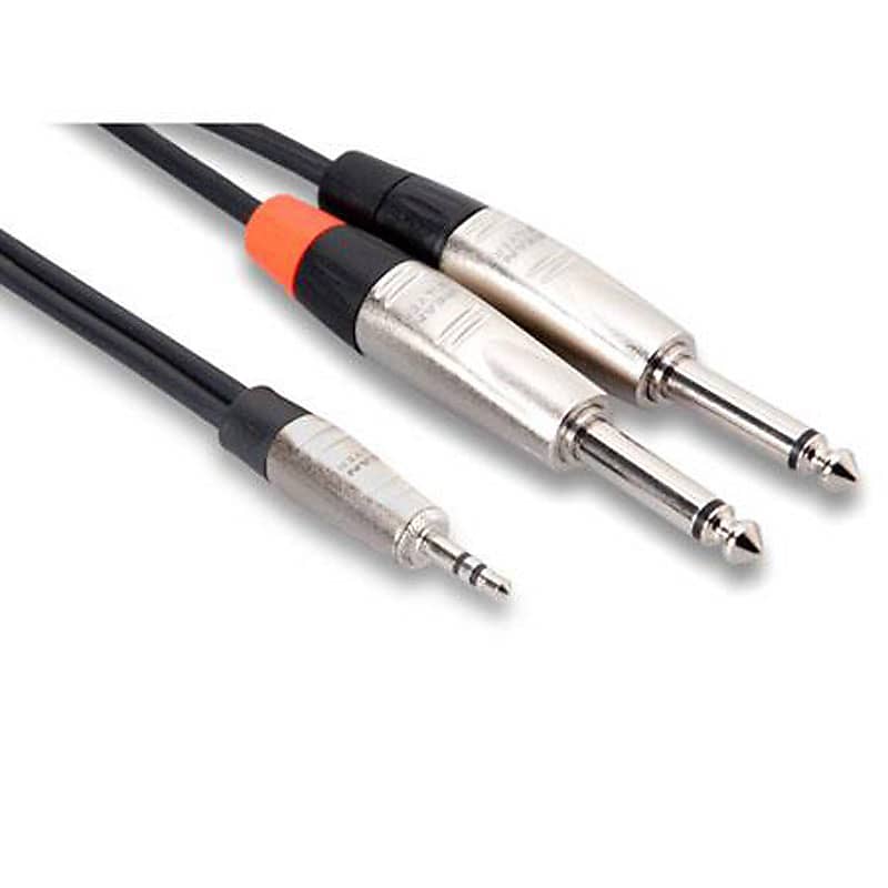 Hosa Technology REAN 3.5mm TRS to Dual 1/4" TS Pro Stereo Breakout Cable - 6 image 1