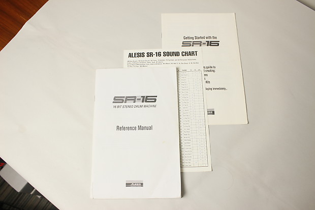 Alesis SR-16 Drum Machine Manual  1993 + Manual Only! image 1
