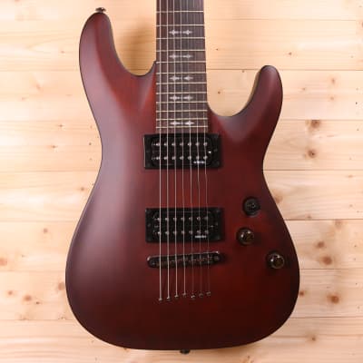 Schecter Omen 7 7-String Electric Guitar - Rosewood Fingerboard, Walnut Satin for sale