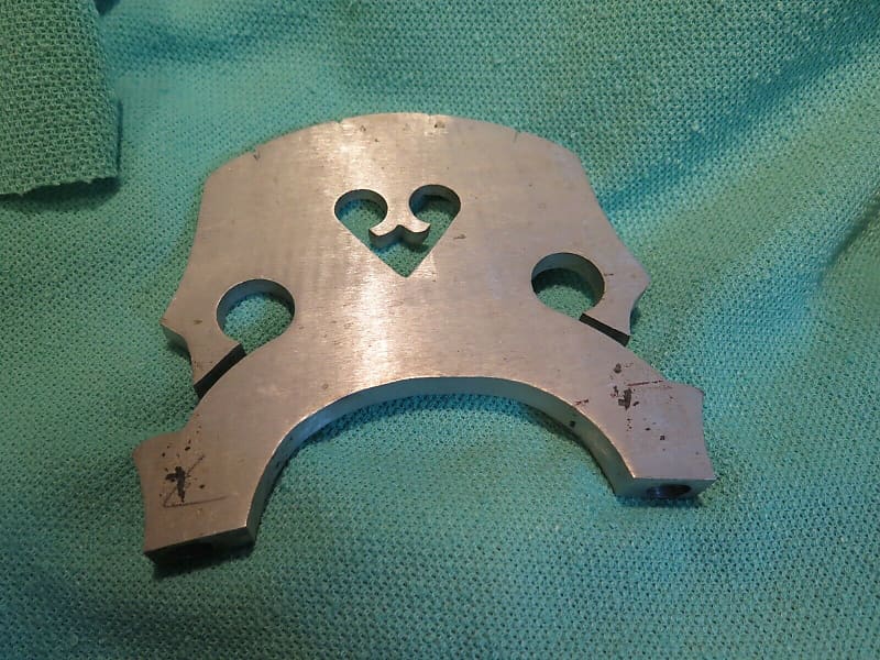 vintage upright acoustic bass bridge aluminum template Reverb UK