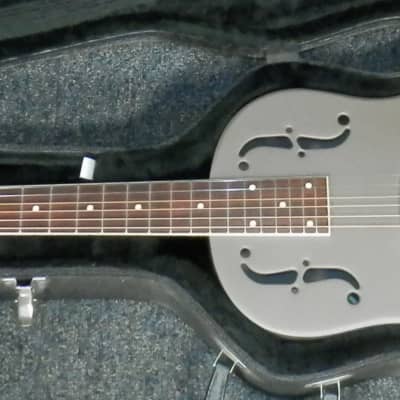 National Delphi Resonator Acoustic Guitar with case used Taupe Finish image 3