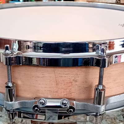 FREE FLOATING SNARE DRUM MAHOGANY SHELL 2&7/8" - RAW VIRGIN UNDRILLED image 3