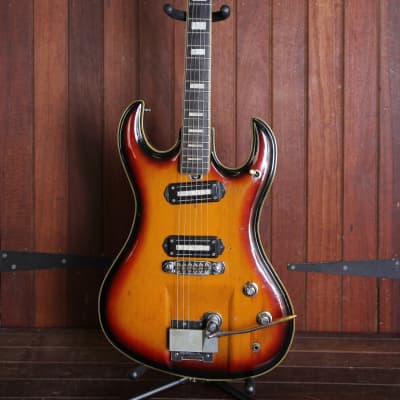 Teisco DG-67 Solidbody 1960's Sunburst Made in Japan image 2