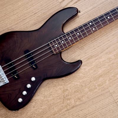 1988 Fender Jazz Bass JBR-80M Active Preamp Ash Body Walnut Japan MIJ Fujigen image 1