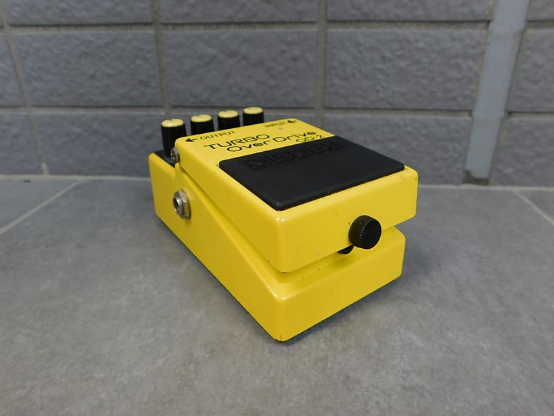 Boss OD-2 Turbo OverDrive Black Label 1987 - Yellow | Reverb