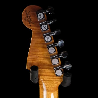 Fender American Custom Stratocaster Electric Guitar - Antique Sunburst, Maple Neck image 7