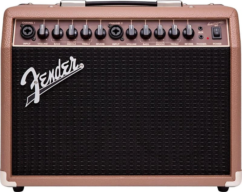 Fender Acoustasonic 40 Acoustic Guitar Combo Amplifier, 40W, Brown image 1
