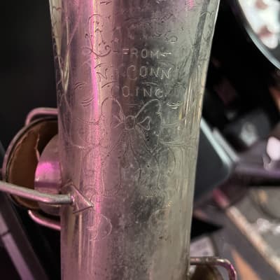 C.G. Conn 1920's C Melody Saxaphone - Silver Plated image 2