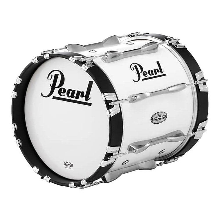 Pearl 14X14 Championship Maple Marching Bass Drum #33 Pure White image 1