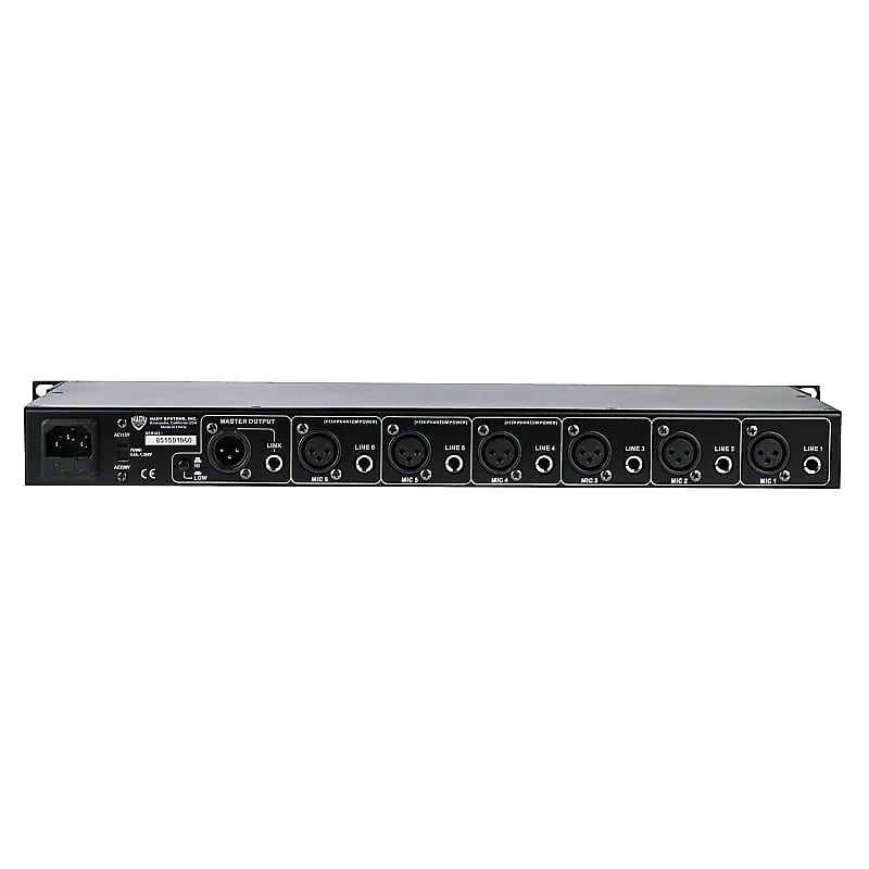 Nady RMX-6 Rackmount 6-Channel Microphone / Line Mixer image 2
