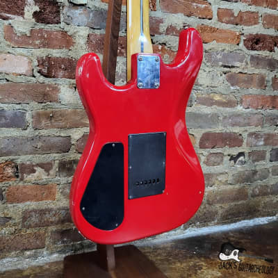 Stinger MIJ S-Style Electric Guitar (1980s Fiesta Red) image 15