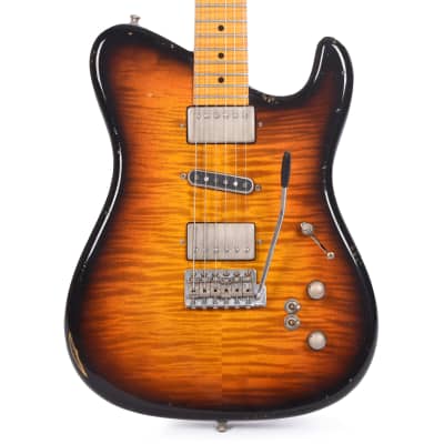 Tausch 665 RAW HSH Figured Maple Aged Antique Burst w/Flame Maple Neck (Serial #062301) for sale