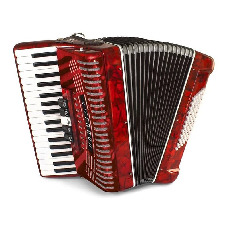Hohner Accordions Hohnica 1305-RED 34-Key Entry-Level Piano Accordion (Red) image 1