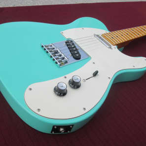 Blue Frog Made in the Usa  Single Cutaway Custom Nitro guitar 2015 Sea Foam Green image 3